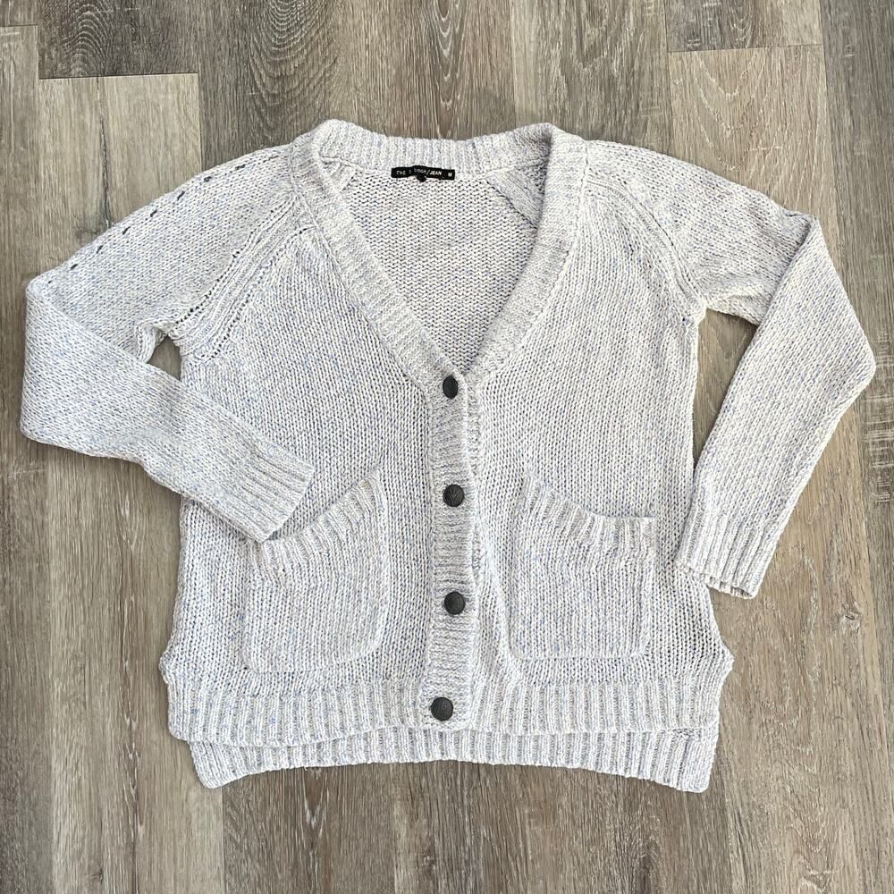 Rag & Bone Candace Cardigan in Ivory Blue Lavender - Size: Medium - Picture 9 of 11